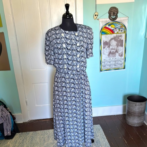 Liz Claiborne vintage 90s midi lightweight dress 10 - Picture 1 of 5
